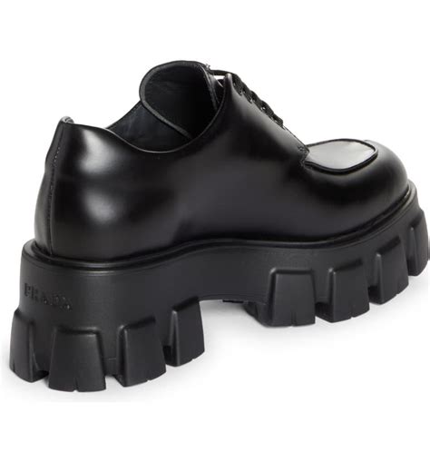 prada monolith lug sole derby|Monolith Lug Sole Derby in Black at Nordstrom, Size 9.5Us .